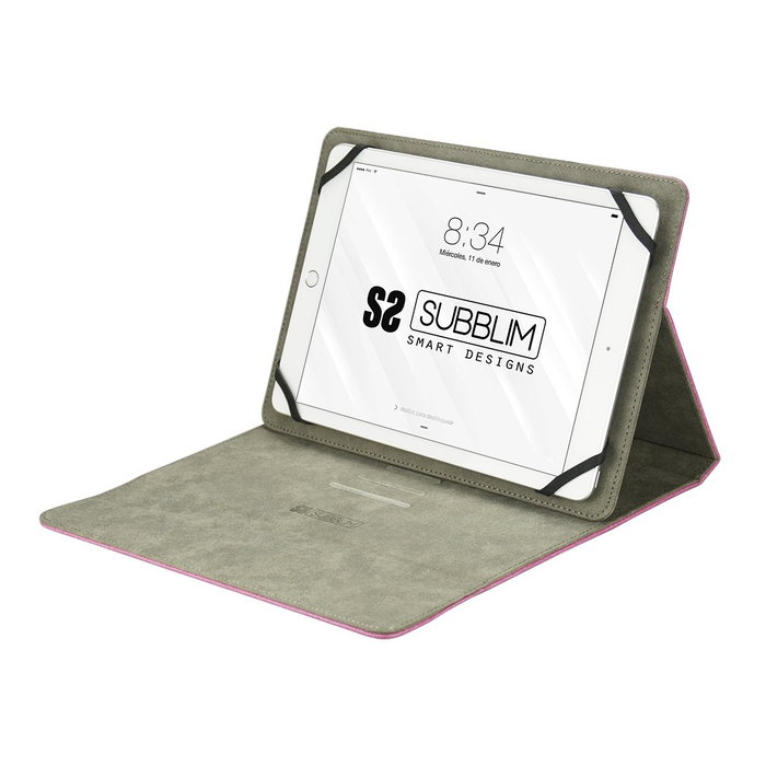 Subblim Funda Clever Stand para Tablet de hasta 10,1 pulgadas, Rosa